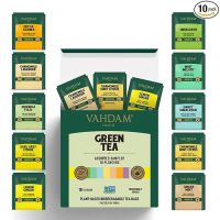 VAHDAM, Green Tea Bag Sampler | Tea Variety Pack- 10 Teas Bags | Gluten Free, Pure Ingredients | Pure Assorted Green Tea Gift Sets, Assortment Of 10 Green Tea Flavors- Amazon