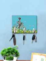 999store Blue & Green Printed Wooden Key Holders- Myntra
