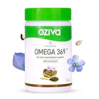 OZiva Plant Based Omega 3 6 9 Multivitamin Supplement for Men & Women (1000 mg Vegan Omega Oil Concentrate with Flaxseed & Blackseed Oil) Fatty Acids- Amazon