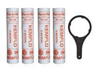GE Filtration Kemflow Spun Filter Candle 10inch,Outer Filter,Catridge,Compatible with All Domestic Water purifiers Pack of 4pcs with Wrench- Amazon