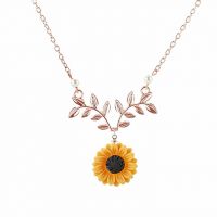 Blessaro Stylish Sunflower Chain Necklace | Neckpiece- Amazon