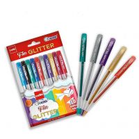 Cello Geltech Fun Glitter Gel Pen|Pack Of 10|Glitter Gel Pens For Art Lovers And Kids|Glitter Pen Set|Drawing Pen Set|Ideal For Art And Craft Purposes|Gel Pen|Colouring Set|Multicolor- Amazon