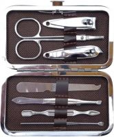 Yuvami's Professional 7in1 Stainless Steel Manicure Pedicure Kit with Leather Case Holder  (100 g, Set of 7)- Flipkart