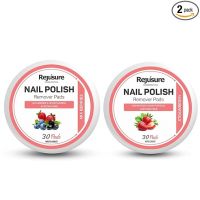 Rejusure Nail Polish Remover Pads Combo - Acetone-Free, Nourished & Moisturizing | Strawberry & Mixed Berries (30+30 Pads)- Amazon