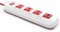 GM 3252 4 SQ 4+1 Spike Guard with Surge Protector. 4  Socket Extension Boards  (White, Red, 2 m)- Flipkart