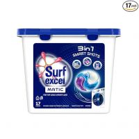 Surf Excel 3-in-1 Smart Shots Liquid Detergent For Front Load & Top Load Washing Machines | 17 Units- Amazon