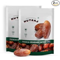 Nutraj Premium Gold Arabian Dates 1kg | Khajur | Khajoor | No Preservatives | No Added Sugar | Dried Fruits | Rich in Iron, Fibre & Vitamins Pack of 2 (500g X 2)- Amazon