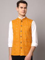 Sutidora Men Ethnic Motif Printed Pure Cotton Woven Nehru Jacket- Myntra