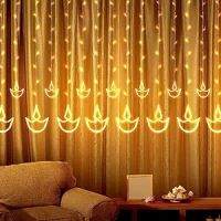 wipro Garnet 12 Diyas Curtain LED Festive Lights | Indoor Window String Lights | Decoration- Amazon