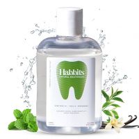 Habbits Sensitivity Relief Vanilla & Peppermint Natural Mouthwash | Vitamin C & E Mouth Freshener For Dental Hygiene & Fresh Breath | No Artificial Flavors & Colors | Alcohol Free Mouth Wash | Pack of 1 -250ml- Amazon