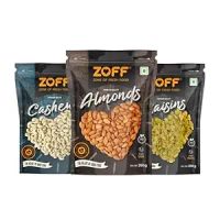 Zoff Premium Mixed Dry Fruits Combo: Almonds, Cashews, and Raisins - 250g Each | Perfect Diwali and Festival Gifts & Hampers | Net weight 750g- Amazon