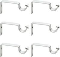 GLOXY Silver Rod Rail Bracket, Curtain Knobs, Curtain Hooks, Curtain Rods Metal  (Pack of 6)- Flipkart