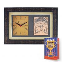 ARCHIES Ganesh Ji Murti Ganesha Clock | Analog Table Clocks, Desk Top, Wall Hanging Facility |29 X 9 X 10 Cm,Bronze,Wooden Frame with Brass Idol) C137- Amazon
