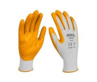Ingco Heavy Duty Nitrile Anti-Skid Safety Work Gloves For Mechanic, Industrial Assembly Line, Field Work (Multicolour, Pack of 12 Pairs)- Amazon