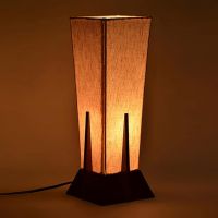 ExclusiveLane Sheesham Wooden 'Pyramid' Table Lamp for Bedroom & Living Room (14 Inch, Wood, Without Bulb, Pack of 1) |Bedside Table Lamp Side Table Lamps- Amazon