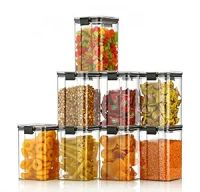 TEX-RO Air Tight Container For Kitchen Storage Set, Kitchen Containers Set, Kitchen Accessories Items,kitchen Organizer Items And Storage (color-black, Set Of 4)- Amazon