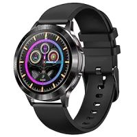 Fire-Boltt Mystic 1.3" AMOLED Display Smartwatch, Bluetooth Calling, 360*360 pixels high resolution, 680 NITS Peak Brightness, 60Hz Refresh Rate, Dual Button Technology, Whatsapp Notification (Black)- Amazon