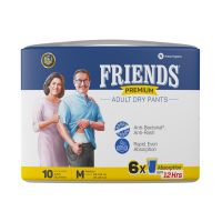 Friends Premium Adult Diapers Pant Style - 10 Count -M- Amazon