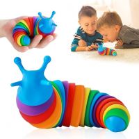 COOLCOLD Kids Toy, Small Slug Fidget Toys, Baby Toys, Sensory Toys for Kids, Clicky Sound Making Toy, Flexible Stretchable Joints Toy- Amazon