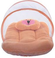 Kiwon Nylon Infants Washable Soft and Comfortable New Born Baby Bedding Set with Protective Mosquito Net and Pillow (0-6 Months) Mosquito Net  (Camel, Tent)- Flipkart
