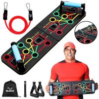 Pushup Board for Men with Resistance Tubes by SLOVIC 64 Plus Full Body Exercise Board Durable & Non-Slip & Foldable Pushup Board for Men All in One Pushup Board- Amazon