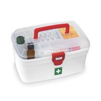 MILTON Medical Box, 1 Piece, White | Emergency Medical Box | Medicine Storage Box | Emergency Cabinet Organizer | Detachable Tray Medical Box | Medicine Organizer | Indoor Outdoor Medical Utility- Amazon