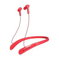 ZEBSTER Z-Style 600 Wireless BT Earphone with Neckband, bulit in Rechargeable Comes with Call Function its an Splash Proof and magentic earpiece with 24hr Playback time(Red)- Amazon
