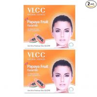 VLCC Facial Kits (VLCC Papaya Fruit Single Facial Kit Pack of 2 Each of 60 gm)- Amazon
