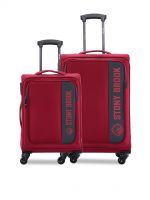 Stony Brook By Nasher Miles Set Of 2 Brand Logo Printed Soft-Sided Trolley Suitcases- Myntra