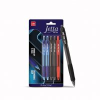 Cello Jetta Gel pens | 2 blue, 2 black, 1 red pen|Jumbo refill ball pen| Retractable gel pen set- Amazon