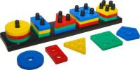 TechHark Stacking Toys Shape & Color Recognition Geometric Block Sorting Toys- Flipkart