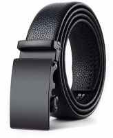 WINSOME DEAL Men's Casual, Braided Artificial Leather Belt with Auto Lock Buckle Belts For Men | Black Belt For Men | Mens Belt | Casual Belt For Men- Amazon