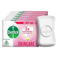 Dettol Skincare Moisturizing Beauty Bathing Soap Bar (300gm)| With 2x moisturizers & Argan Oil| Softer Skin , 75gm - Pack of 4- Amazon