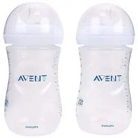 Philips Avent 260ml Natural Feeding Bottle (Clear, Pack of 2)- Amazon