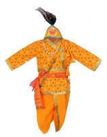 AHHAAAA Cotton Bandhani Print Krishna Dress Kurta with Dhoti Pant- Amazon