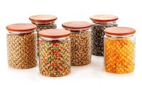 Dhananjay Wooden lid container for kitchen storage set storage box for kitchen items Grocery Container kitchen containers kitchen jars and containers box- Amazon