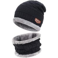 Fantastic Zone Men's Winter Woollen Warm Slouchy Beanie Hat Knitting Skull Cap and Scarf- Amazon