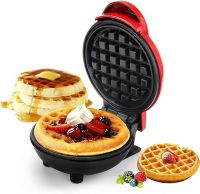 TASMAX mini waffle maker machine 3 in 1 waffle iron home appliances kitchen gift Easy to Clean, Non-Stick Surfaces, 4 Inch, Perfect- Amazon