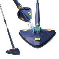 JIALTO 360° Rotatable Cleaning Mops Adjustable Triangle Floor Cleaner Mop with Stainless Steel Long Handle Push-Pull Squeezing Cleaning Mop Dry & Wet Mop for Floor Cleaning Mop- Amazon