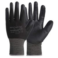 KARAM ProKut Multi Purpose Black Polyester with Black PU Coating Glove | Safety Gloves- Amazon