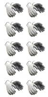 DMC Nylon Industrial & Home Safety Cut Resistant Hand Gloves (White & Grey) - 10 Pairs- Amazon