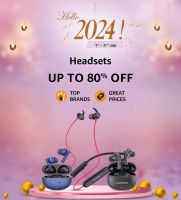 Hello 2024 ! 1st - 2nd Jan Accessories & Headsets UP TO 80% OFF- Amazon