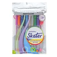 Nataraj Skater Colorful Sparkle Gel Pens (Multicolor)- Amazon