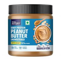 Saffola Fittify Whey Protein Peanut Butter | Unsweetened | Super Creamy | High Protein | No Added Sugar | Control Diabetes | Keto Diet | Peanut Butter- Amazon
