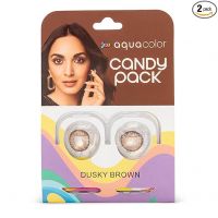 AQUALENS CONTACT LENSES Aquacolor Dusky Brown Candy Pack Zero Power Colored Lenses (2 Lens/Box)- Amazon