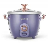 Macook Small Rice Cooker 1.0 Liters 200/400 Watts, Dual Power Automatic Luxury Shape Electric Rice Cooker with 2 Aluminium Cooking Pans and Steamer, Can cook Rice, Soup, Steam Vegetables, Noodles- Amazon