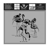 Kayra Decor Reusable Flamingos-Lores painting stencils for Art and Craft,Walls,Floor,Tiles,Furniture,Painting canvas art,T-Shirt, Cookie & Cake Decoration,Drawing Stencils- Amazon
