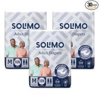 Amazon Brand - Solimo Adult Diapers Tape Style- Medium, Pack of 30- Amazon