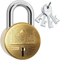 Dorami Taj Round 65mm Lock | Hardened | Dual Locking | 8 Levers (Pack of 1) Padlock  (Gold)- Flipkart