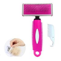 Western Era Pet Grooming Deshedder Brush for Long Short Hair, Pet Grooming Pin Comb Steel Needles- Amazon